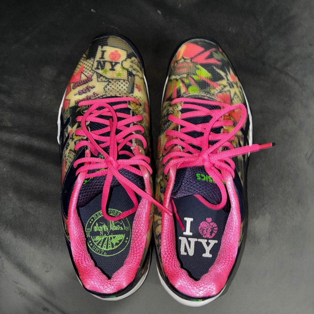 Asics Gel-Solution Speed 3 NYC Limited Edition Comic Print Tennis Shoes Womens - Picture 7 of 9